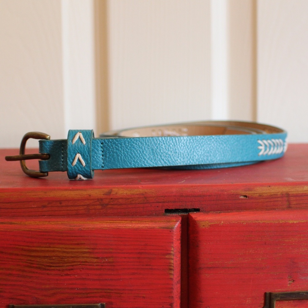 Turquoise Embroidered Belt