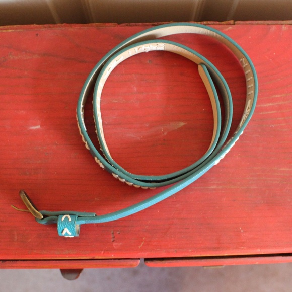Turquoise Embroidered Belt - Picture 2 of 4