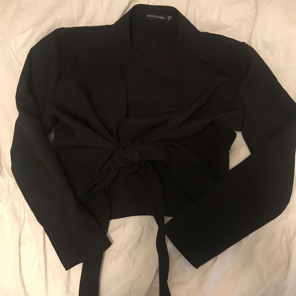 Black tie crop top