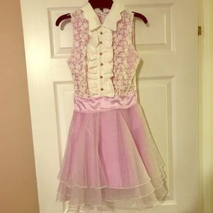 Lavender and white dress