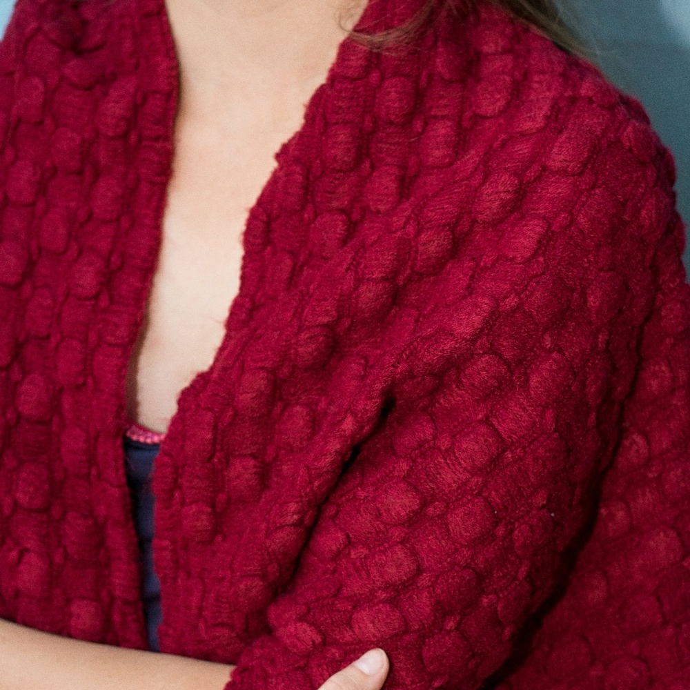 Red Knit Wrap