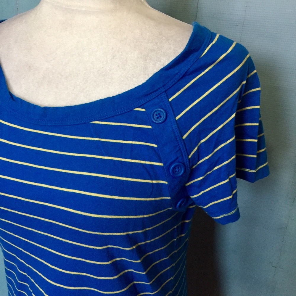 Blue and Yellow Stripe Tee