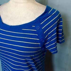 Blue and Yellow Stripe Tee