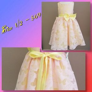 Pink & Yellow Butterfly Dress