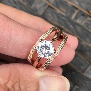 Jewelry - 18K Rose Gold Plated Engagement Wedding Ring Jewelry - 18K Rose Gold Plated Engagement Wedding Ring