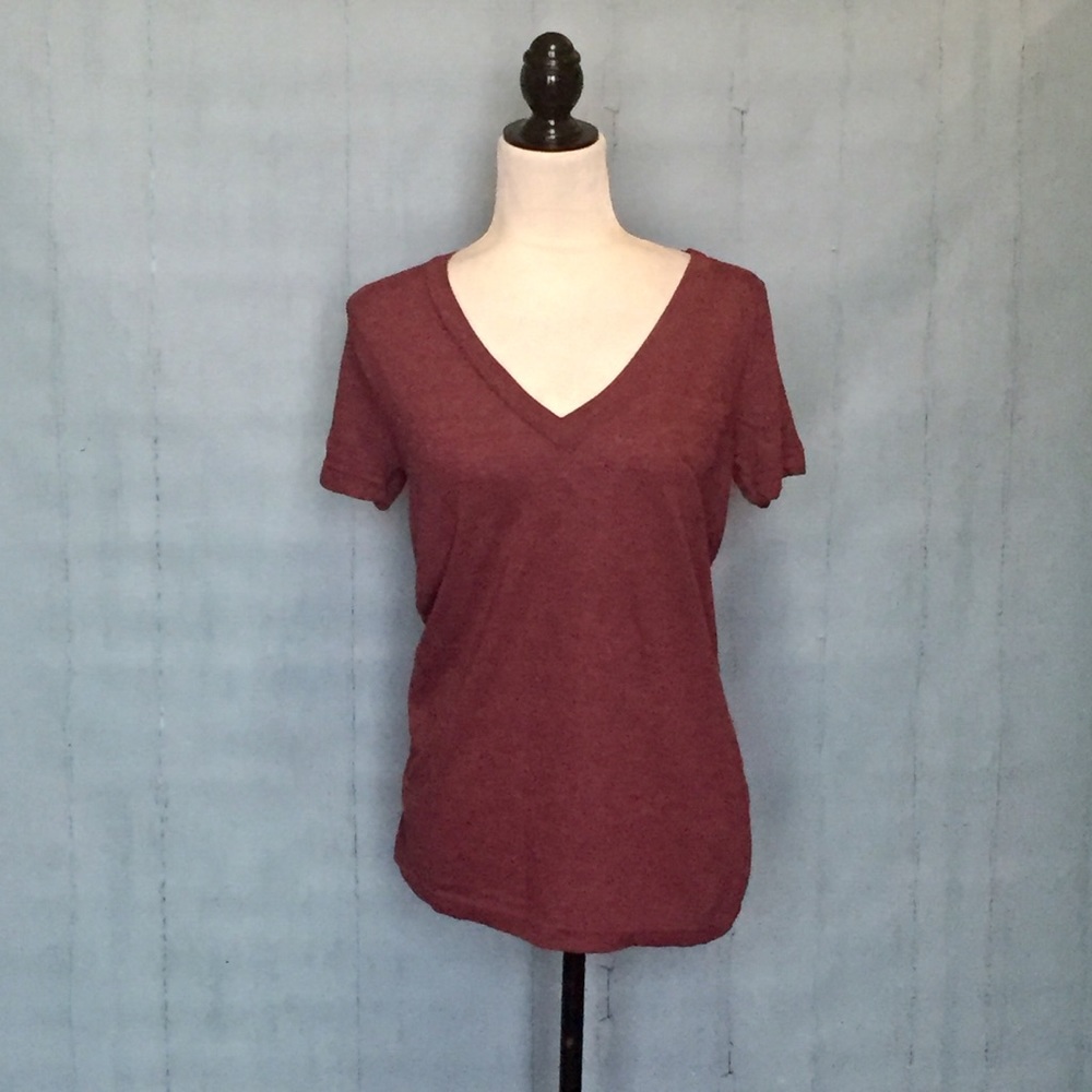 Burgundy Boyfriend Tee