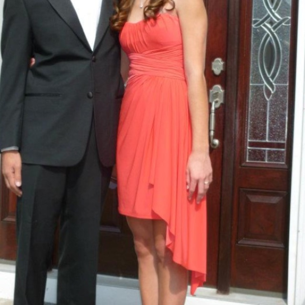 BCBG Max and Cleo strapless short prom dress