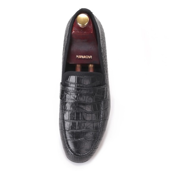 Hademade crocodile embossed genuine leather shoes main image 5