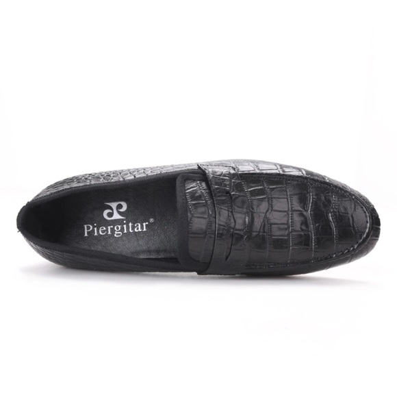 Hademade crocodile embossed genuine leather shoes main image 4