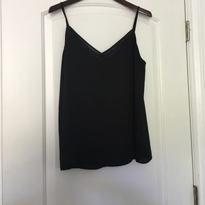 Lace black spaghetti strap top