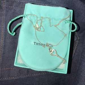 Tiffany & Co. Heart-Key Pendant on 18" Chain