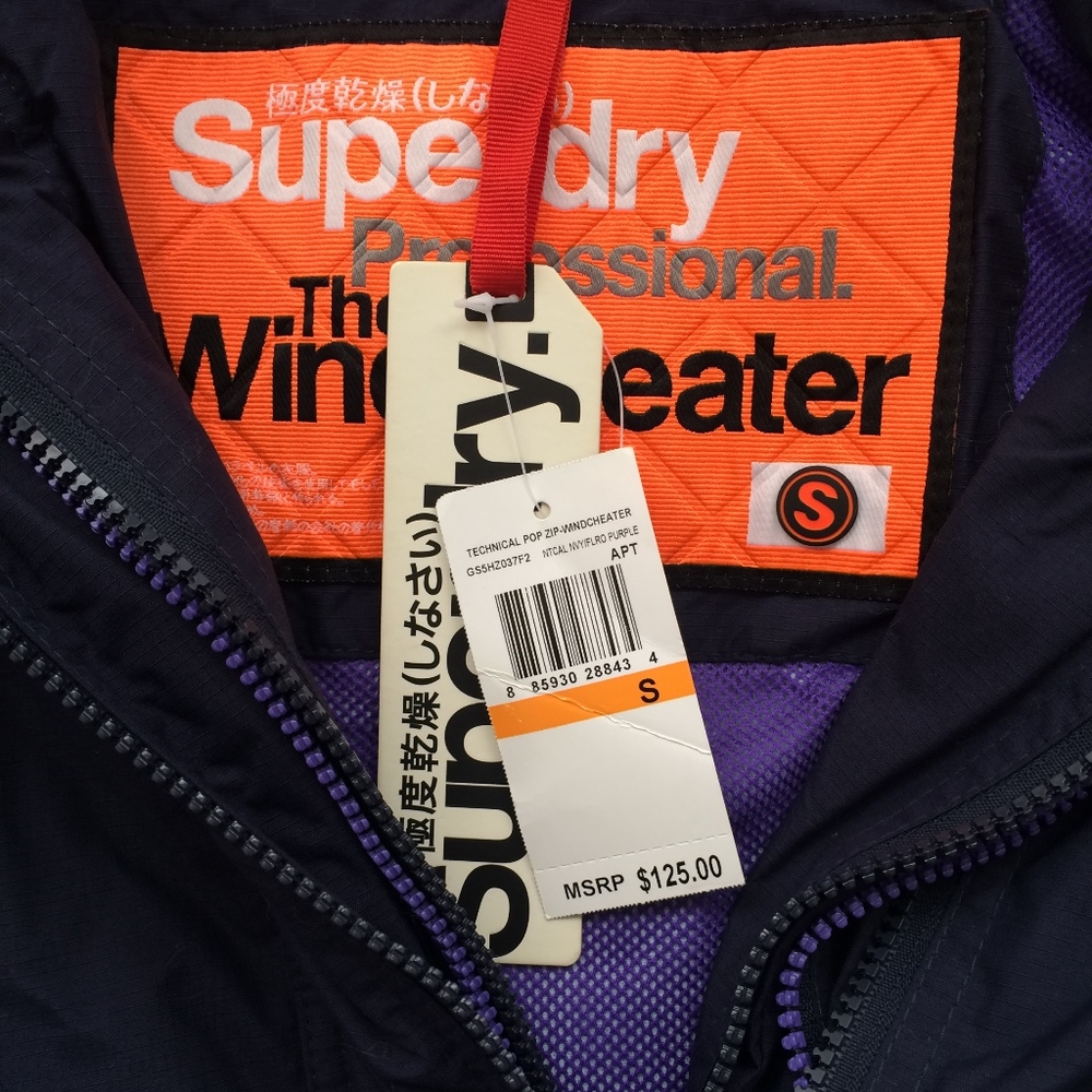 [SOLD] Womens SuperDry Windcheater Navy Jacket S