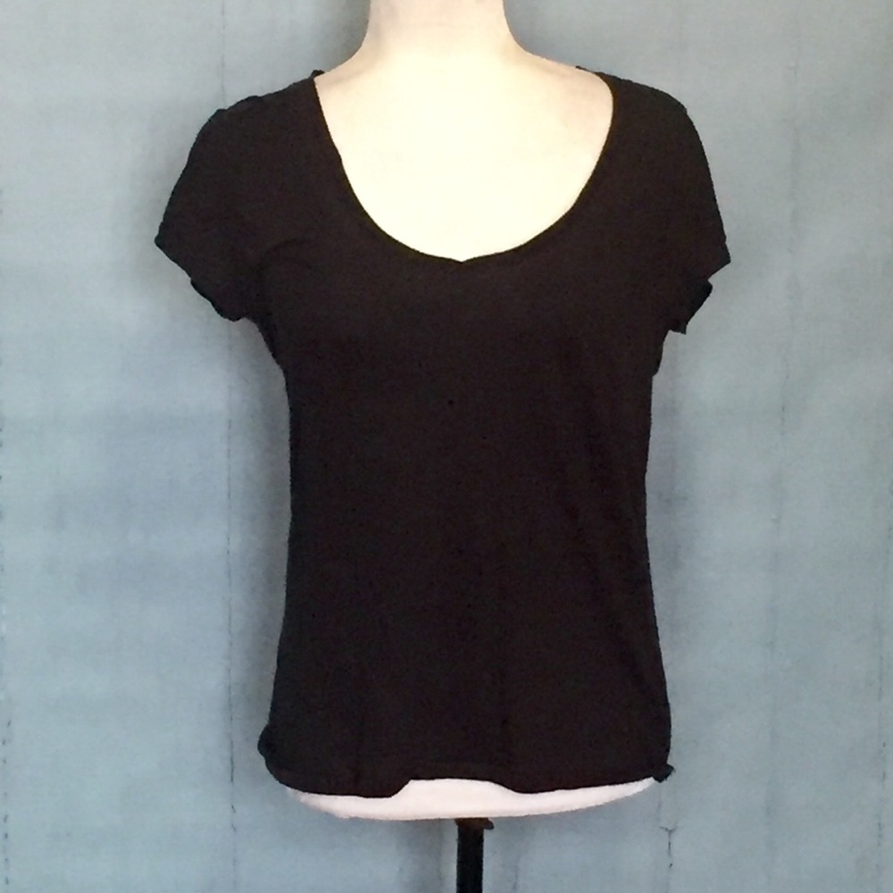 Black V-Neck Tee