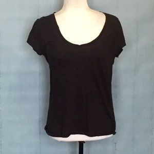 Black V-Neck Tee