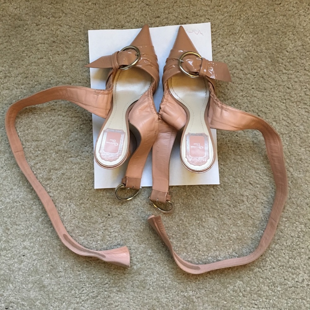 Authentic Dior Conquest patent heels pumps 37.5