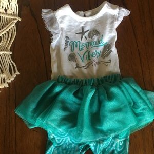 👧 Mermaid Vibes Onesie and Tutu Leggings