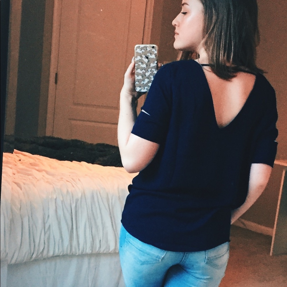 Adorable Navy blue blouse