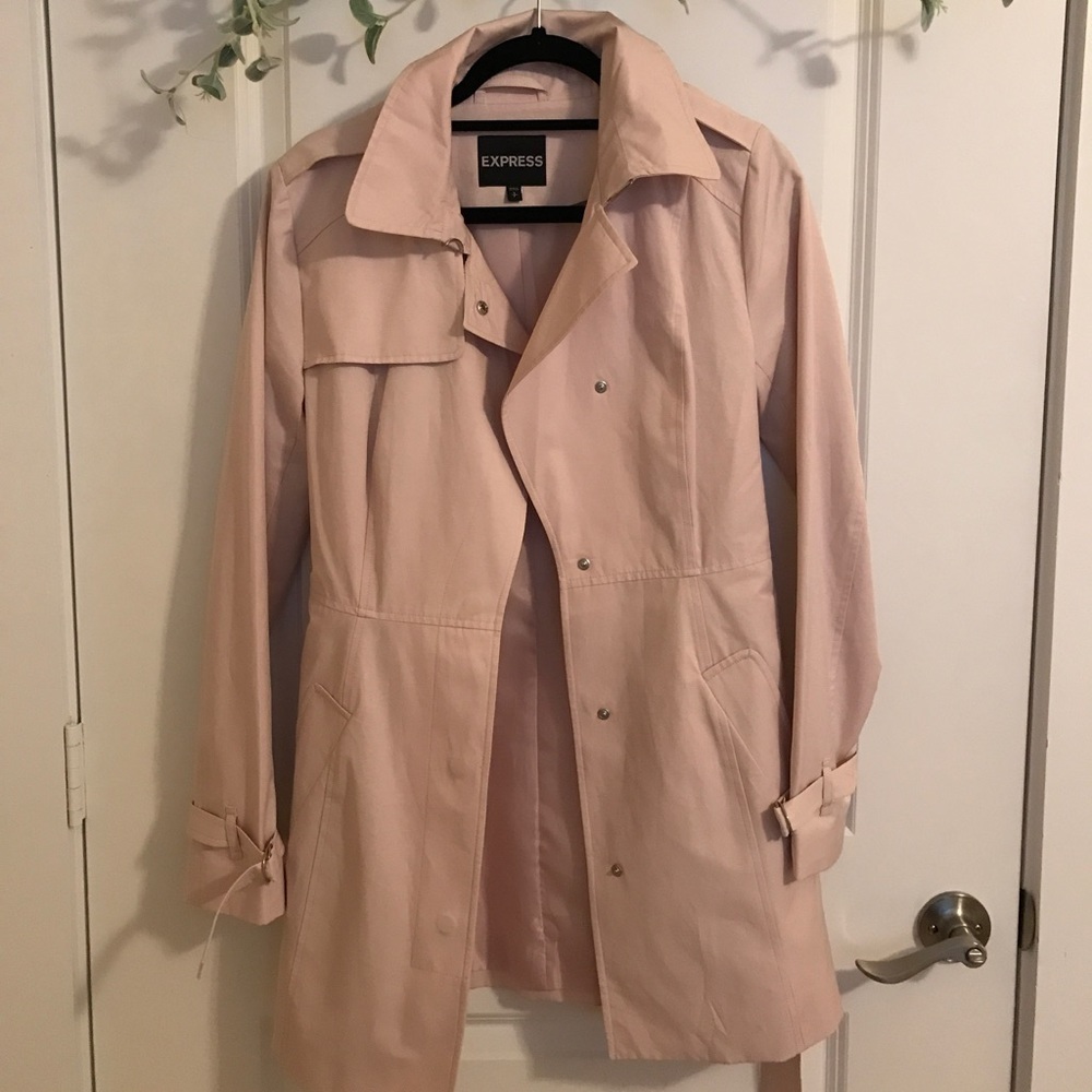 Express Trench Coat: Blush Pink