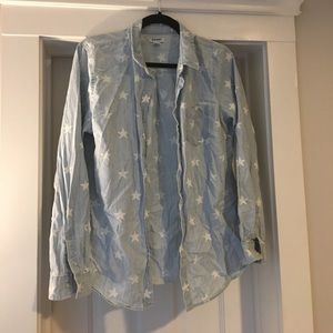 American flag stars denim shirt