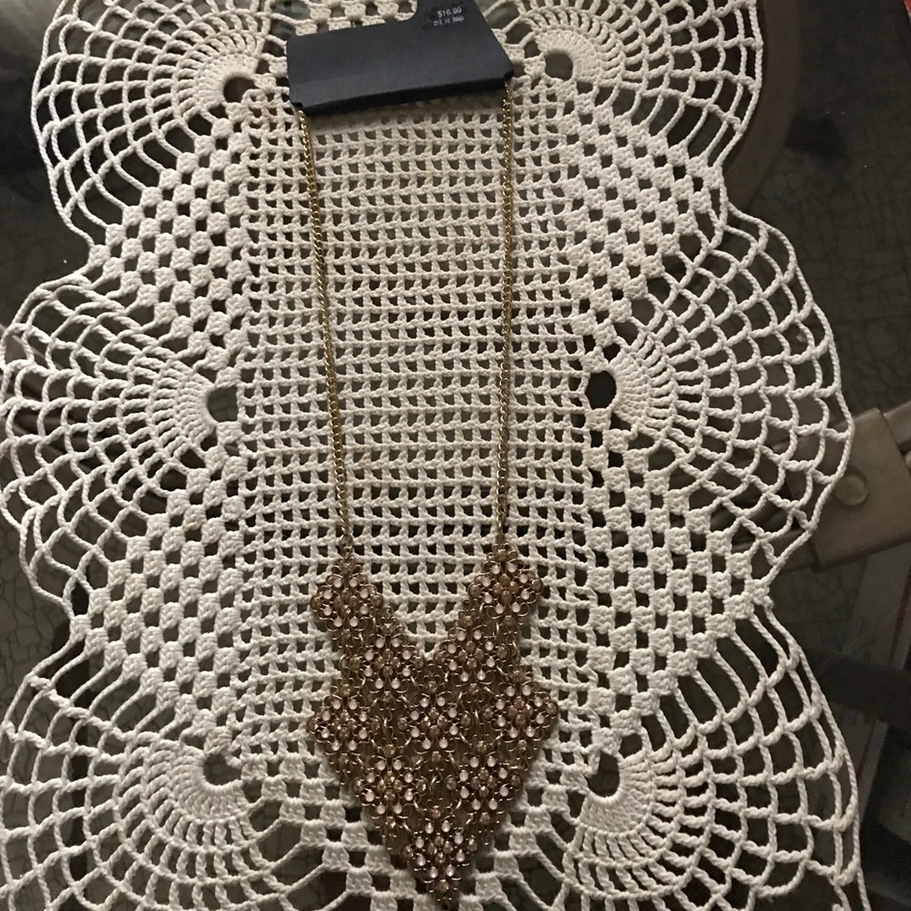 NWT Gold and Pink Necklace!