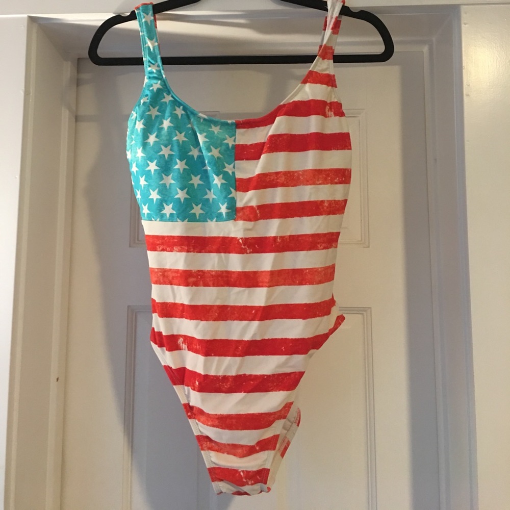 American flag bathing suit