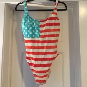 American flag bathing suit