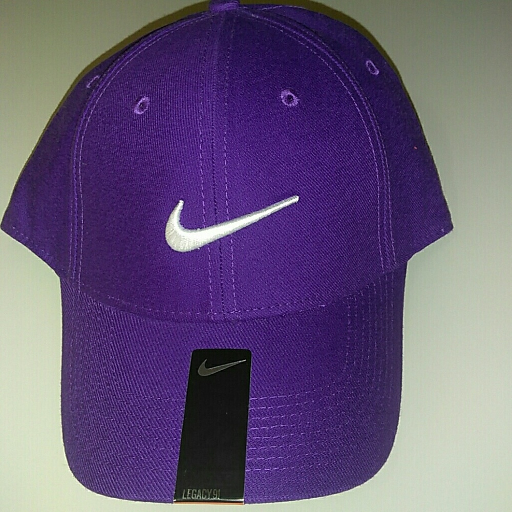 Nike Purple White Logo all sports hat cap