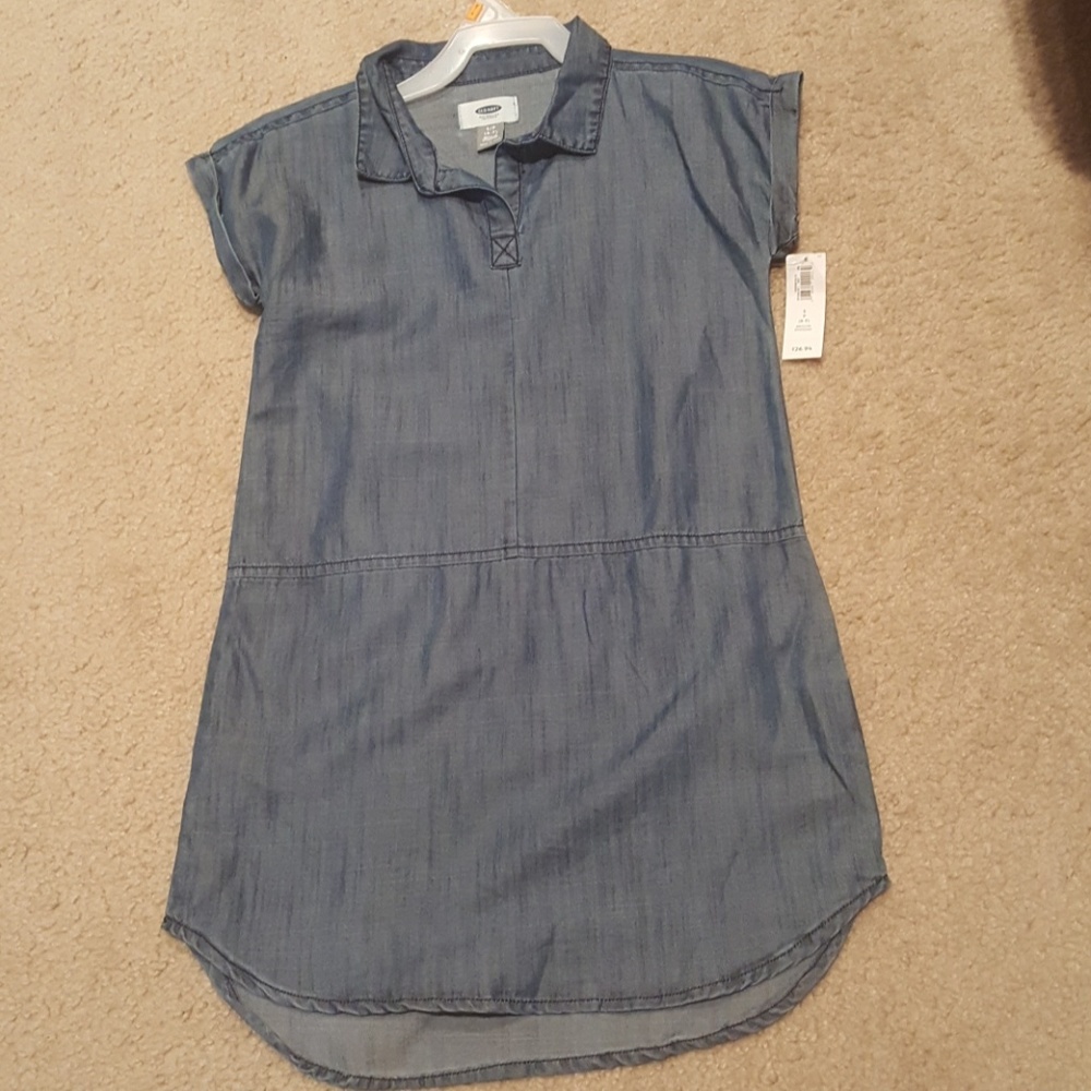 Girls denim shirtdress