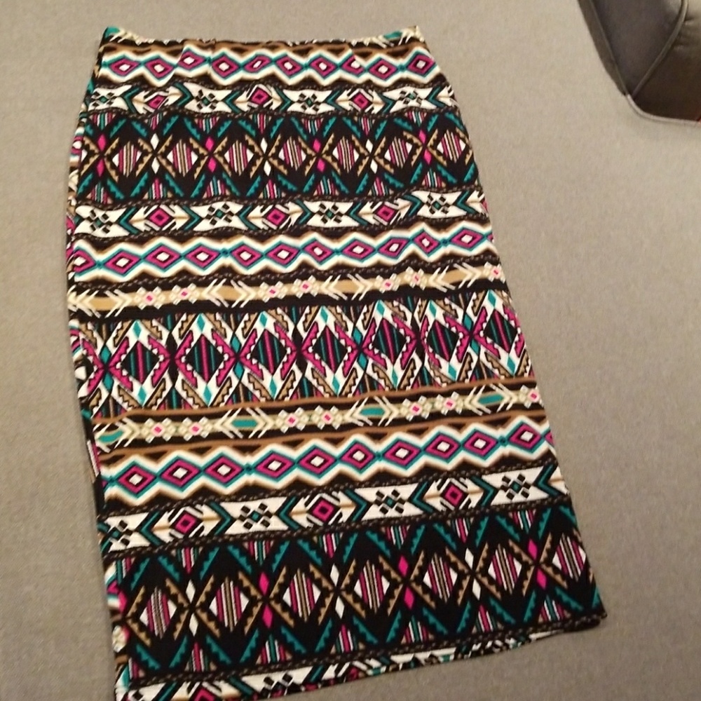 Tribal Midi Skirt
