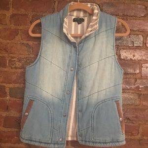 Denim look vest