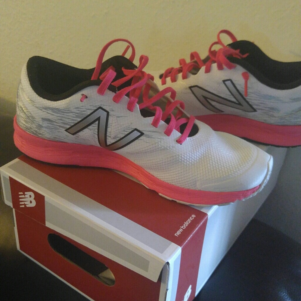 Pink white black New balance