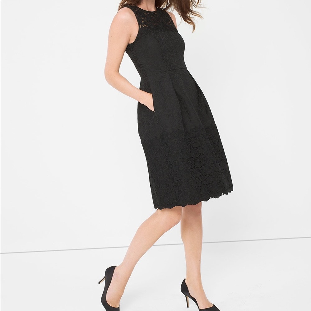Jacquard and lace dress NWOT