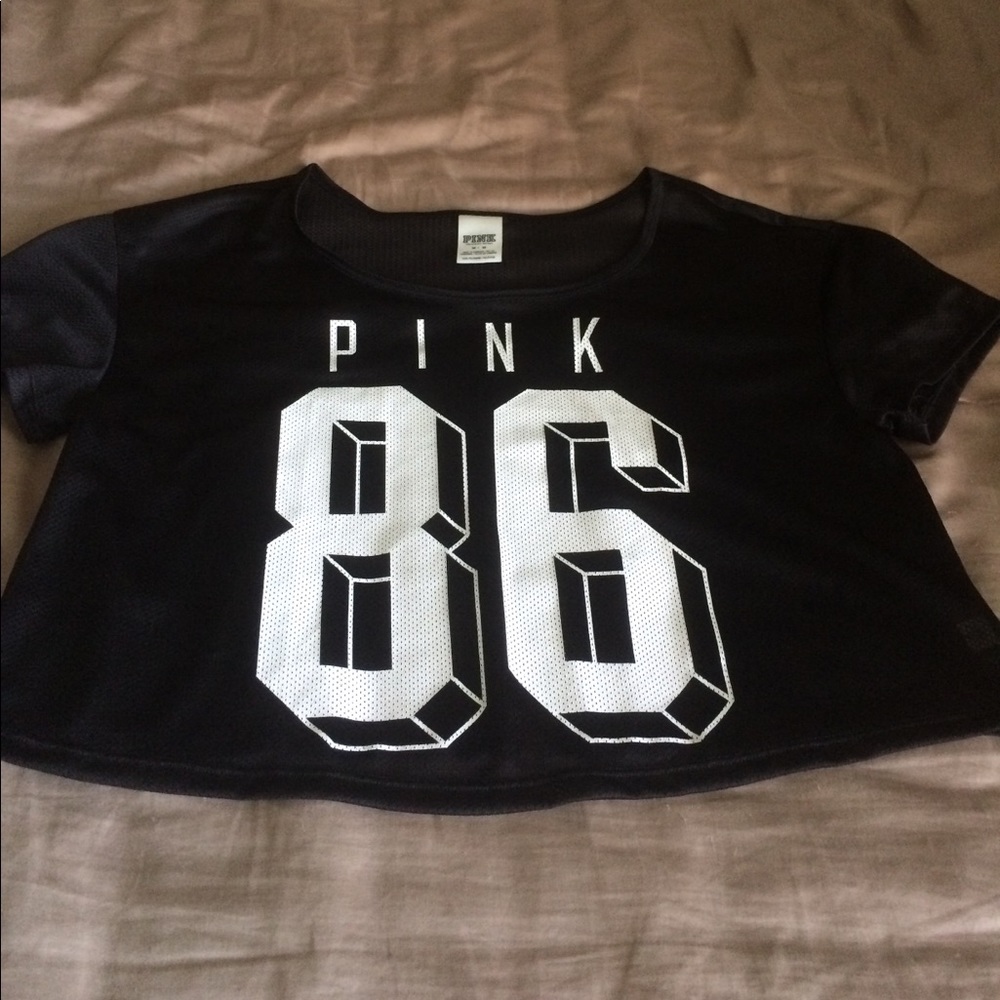 Victoria's Secret pink mesh half shirt