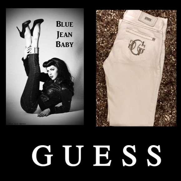 GUESS Premium Foxy FlaresStudded•DenimJeans - Picture 1 of 7