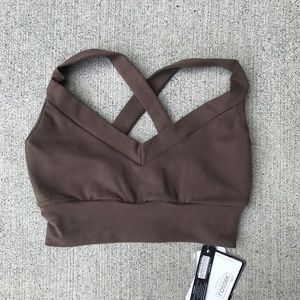 V Neck Cross Back Bra Top