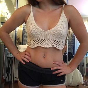 Crotchet crop tank