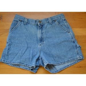 Women's Lee Dungaree Denim Vintage Cargo Shorts