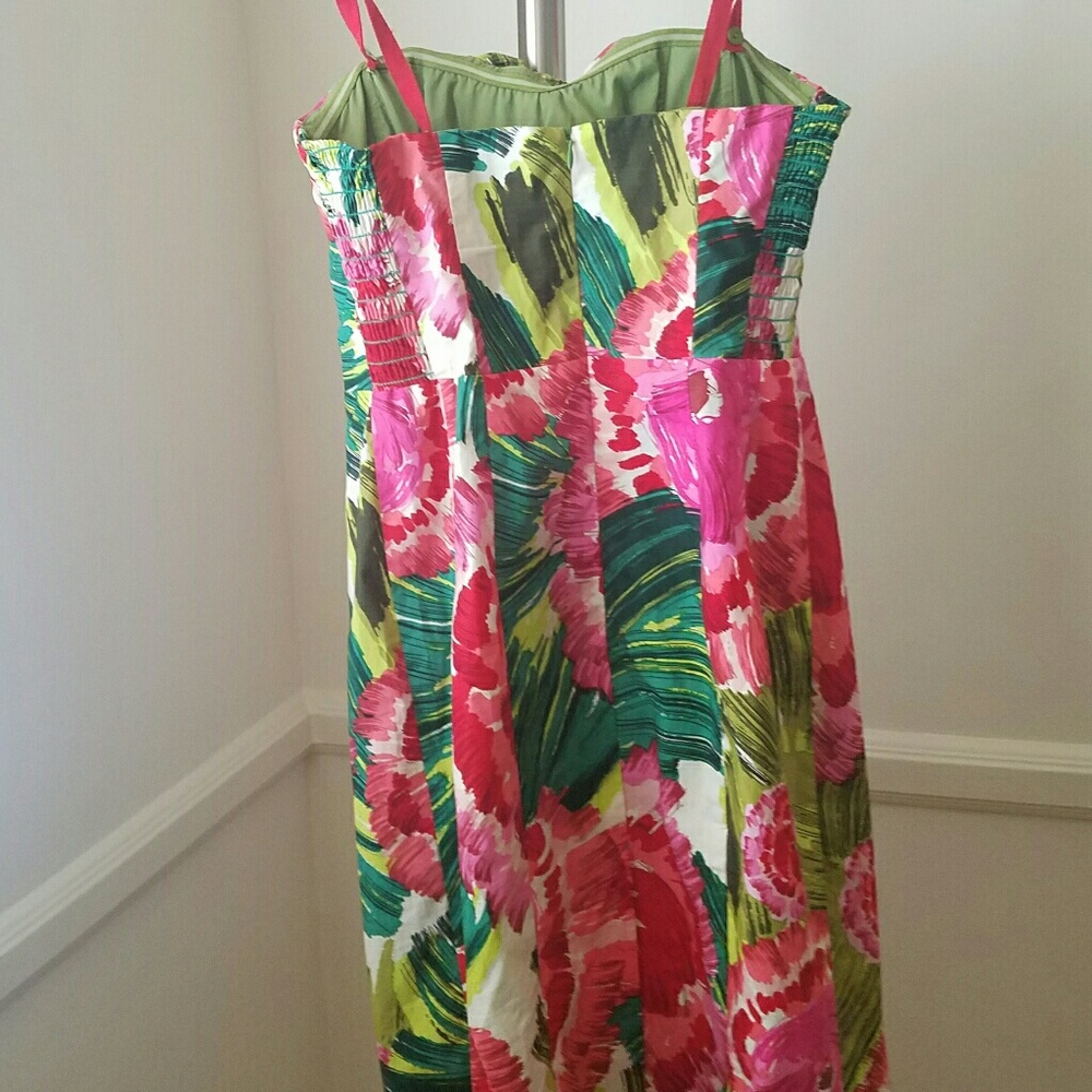 Nanette Lepore Strapless Tropical Print Dress - Picture 7 of 8