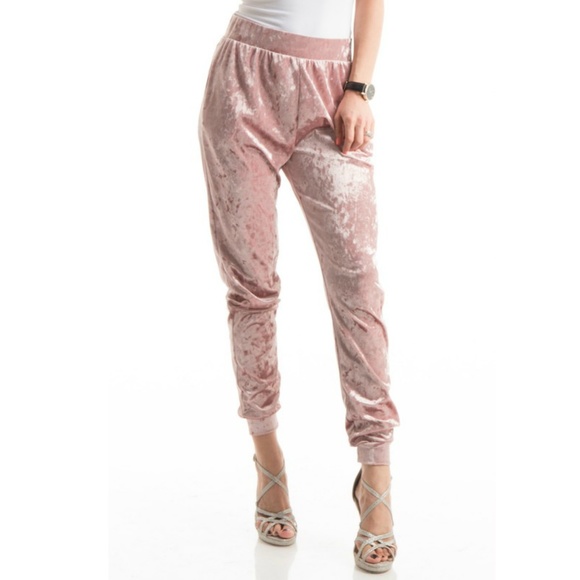 Premium crushed velvet pants w/ pockets - Picture 3 of 4