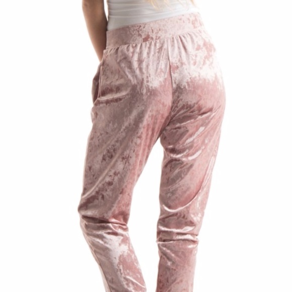 Premium crushed velvet pants w/ pockets - Picture 4 of 4