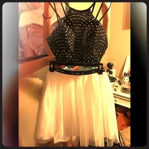 Sequin heart Skirt Outfit,