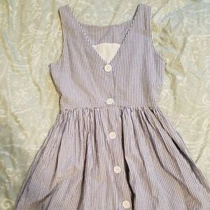Pinstripe seersucker dress