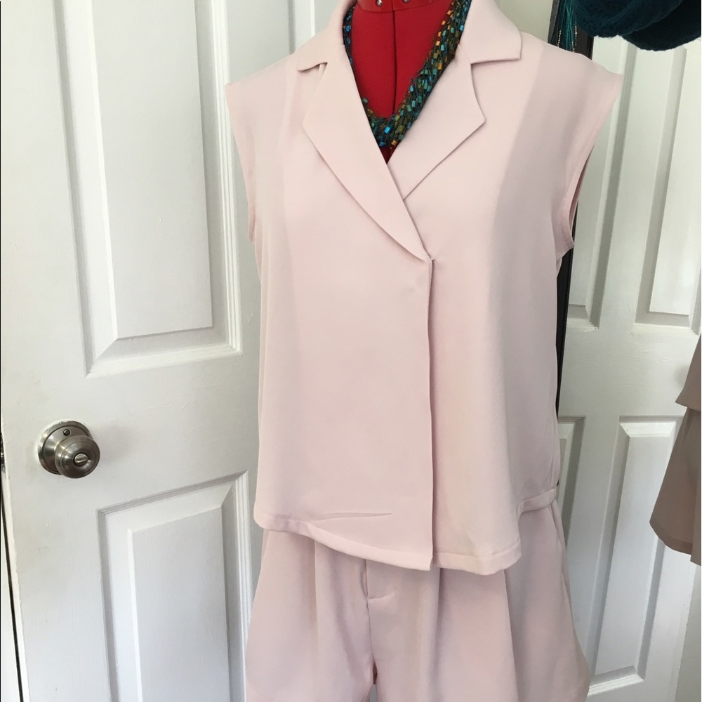 Pink flowy summer suit