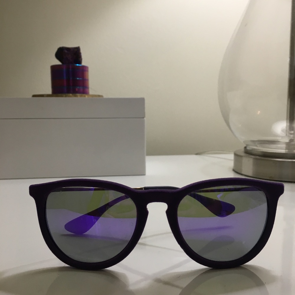 Purple felt Ray-Bans