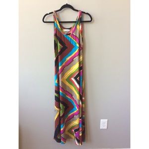 Calvin Klein brightly colored maxi dress