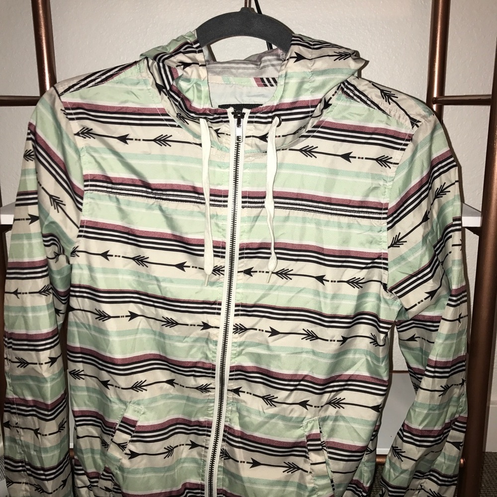 Empyre Roni Aqua Geo Print Windbreaker