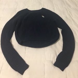 Navy Blue Abercrombie Crop Sweater