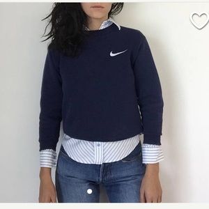 Vintage Navy Blue Nike Pullover Sweatshirt Xs
