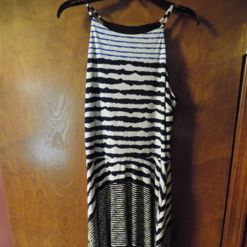 Black White and Blue Zebra Dress