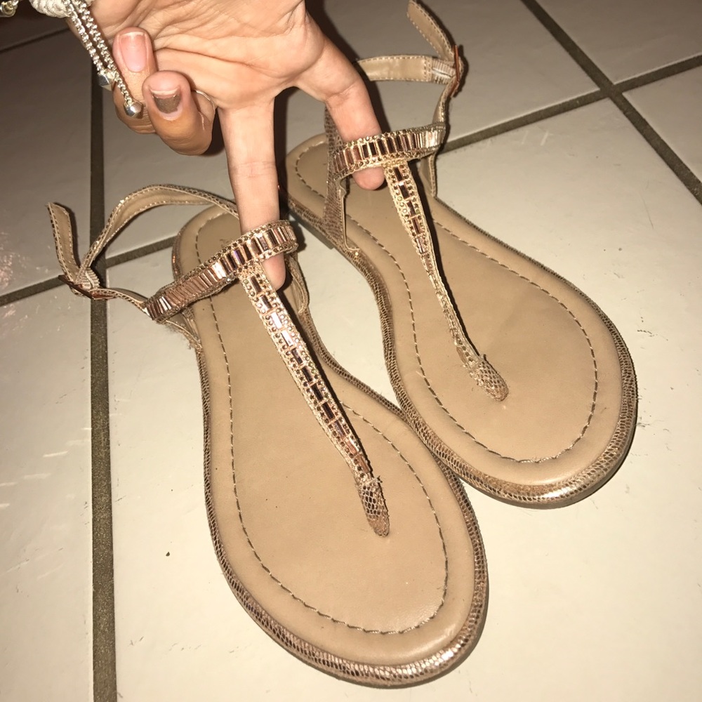 Rose gold sandals